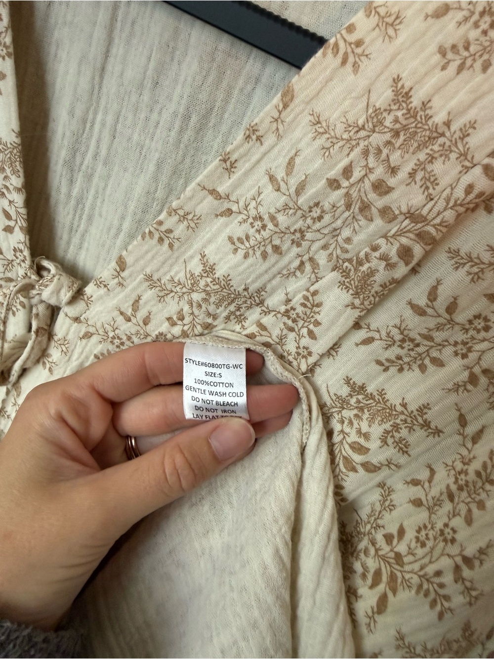 Worth Collective Tan Floral Hunter Dress Small - Picture 5 of 7